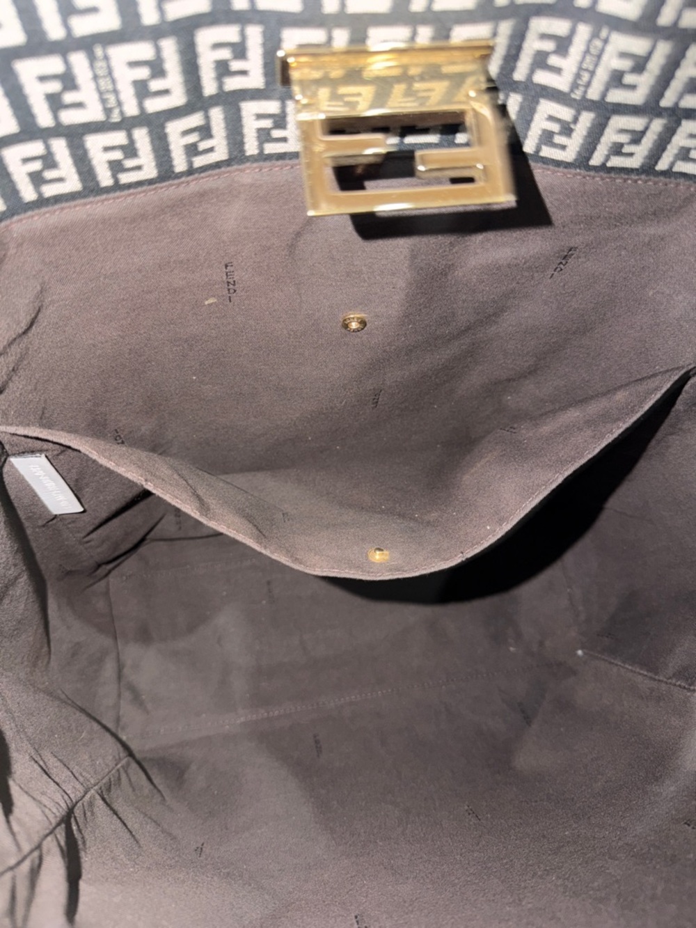 ‼️Authentic Fendi Zucchino Canvas Tote Shoulder Bag - Picture 8 of 16
